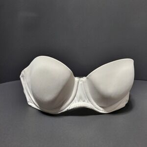 Hanes Womens B36 80 G512 White‎ Strapless Push Up Underwire Bra